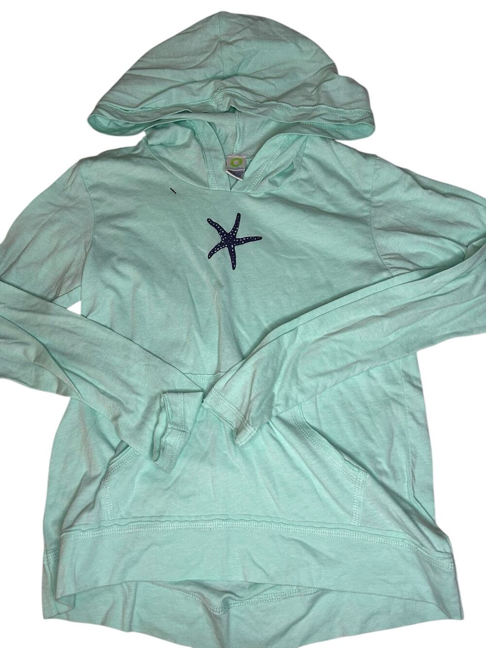 tidal effects Teal starfish tshirt hoodie shirt size medium